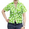 Chemisier floral petit tiaré verte