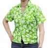 Chemisier floral petit tiaré verte