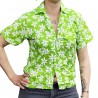 Chemisier floral petit tiaré verte
