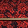 Tissu Tahitien rouge et noir Moho