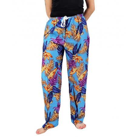 Pantalon de plage turquoise Porinetia