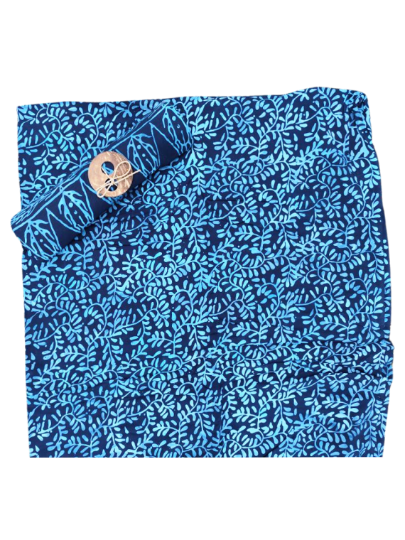 Paréo de plage facrication artisanal couleur bleu marine