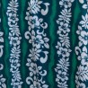 0.8 m de Tissu vert hibiscus line