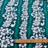 0.8 m de Tissu vert hibiscus line