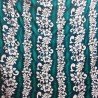 0.8 m de Tissu vert hibiscus line