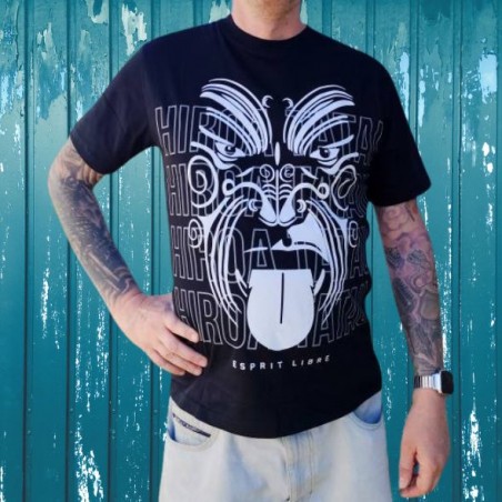 T-shirt Noir HIROA TATAU "HAKA"