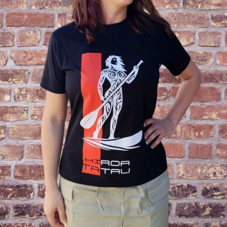 T-shirt Noir HIROA TATAU Paddle