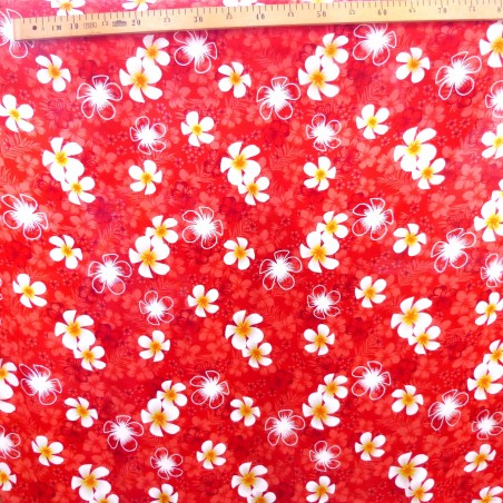 Tissu rouge petite frangipane