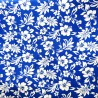 Tissu bleu et blanc Fibranne Hibiscus  best seller
