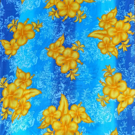 Tissu vert Hibiscus maleana