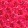 Tissu rouge vif avec motifs feuillage facon pochoir