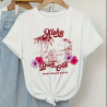T-shirt femme blanc motif hawaien " Aloha Beach Club"