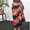 Paréo Noir et rouge hibiscus line