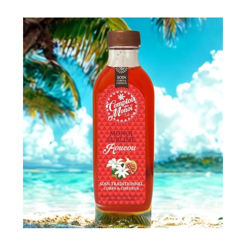 Monoï rouge ou monoi roucou- Comptoir des Monoï