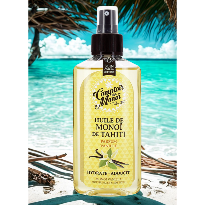 spray d'Huile de Monoï de Tahiti parfum vanille (100mL)