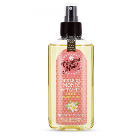 Huile Monoï de Tahiti Frangipanier Spray 100ml - Soin Corps et Cheveux | Comptoir des Monoï