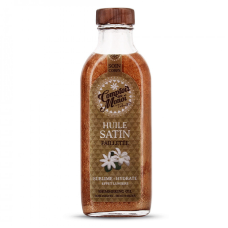 Huile Satin Pailletée Bronze 100ml - Sublimer le Bronzage au Monoï de Tahiti | Comptoir des Monoï