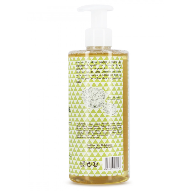 Savon liquide végétal Comptoir des Monoï Tiare Bio 500ml
