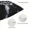 Housse de Coussin tortue tatouage noir et blanc