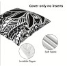 Housse de Coussin tiaré tatouage noir et blanc