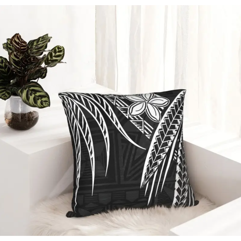 Housse de Coussin tatouage noir et blanc