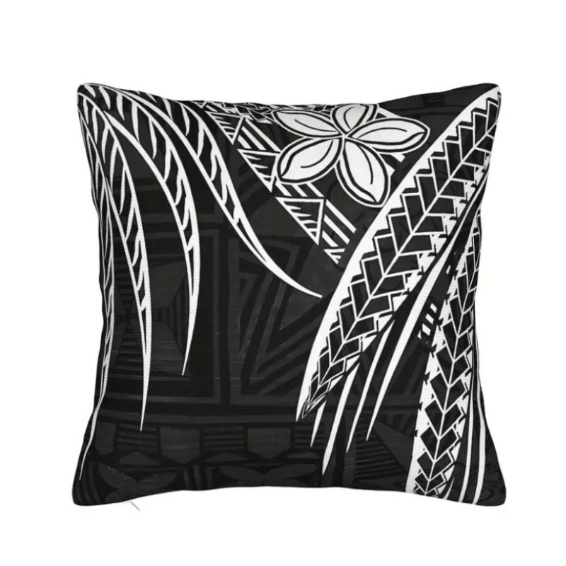 Housse de Coussin tatouage noir et blanc