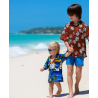 Chemise Hawaïenne enfant rouge tiaré tatouage