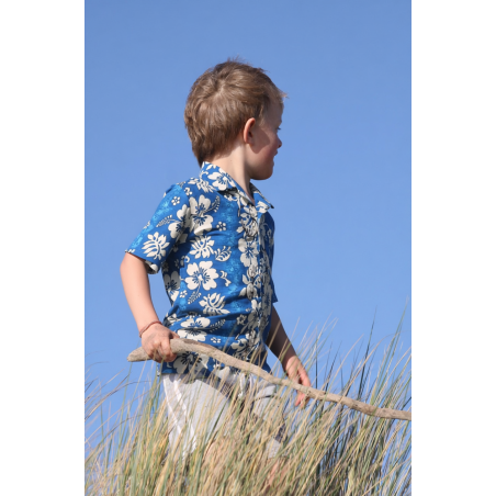 Chemise hawaïenne enfant turquoise Sun Glasses