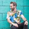 Chemise hawaïenne turquoise paradis