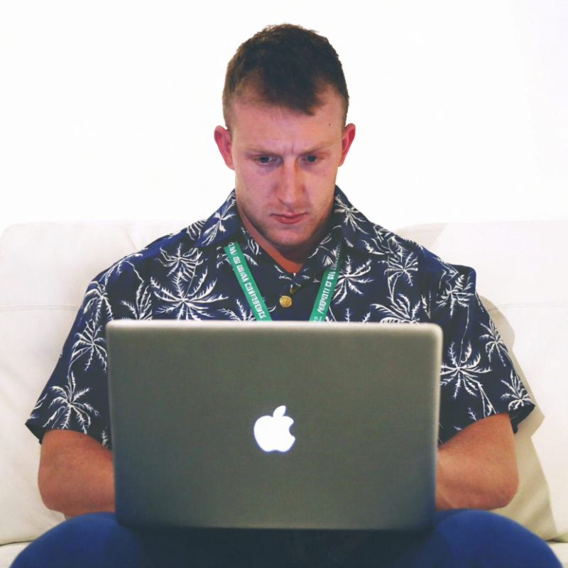 Chemise Hawaïenne bleu marine Palmeraie