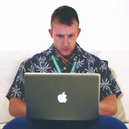 Chemise Hawaïenne bleu marine Palmeraie