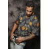 Chemise Hawaïenne Noire motif  Ananas