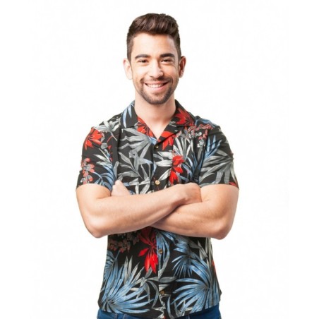 Chemise hawaïenne Apetaï colore noir