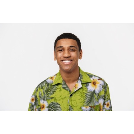 Chemise hawaïenne verte Morea