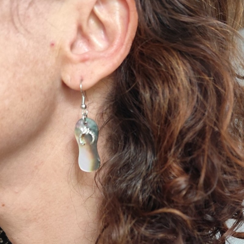 boucle d'oreille en nacre