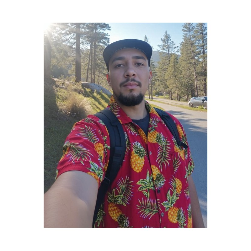 Chemise Hawaïenne couleur Fushia motif Ananas