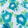 Tissu  fleuri bleu