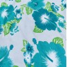 Tissu  fleuri bleu