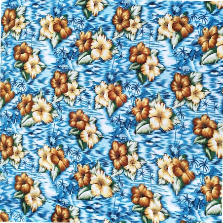 Tissu orange karoiki pour confection