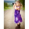 robe enfant couleur Violette motif Tatouage polynesien