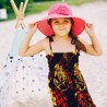 robe enfant couleur marron jaune motifs tatouage tortue frangipane