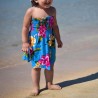 robe enfant bleu et rose Hawaï