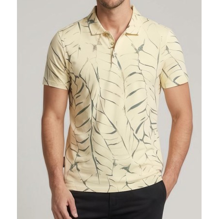 Polo Banana lux dune motif feuille de bananier