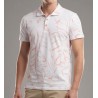 Polo Banana lux peach aux motifs feuillages