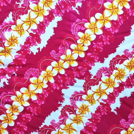 coupon de  1.5 m de Tissu blanc et rose