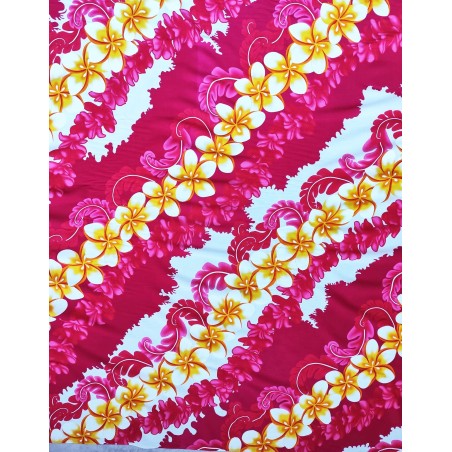 coupon de  1.5 m de Tissu blanc et rose