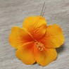 Hibiscus orange sur tige métal