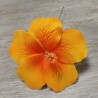 Hibiscus orange sur tige métal
