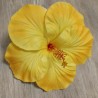 Barrette 16 cm à cheveux Hibiscus Jaune