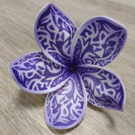 Barrette fleur tatouée Violette